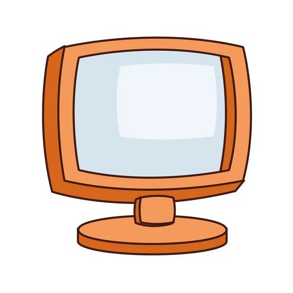 Ícone de computador dos desenhos animados — Vetor de Stock