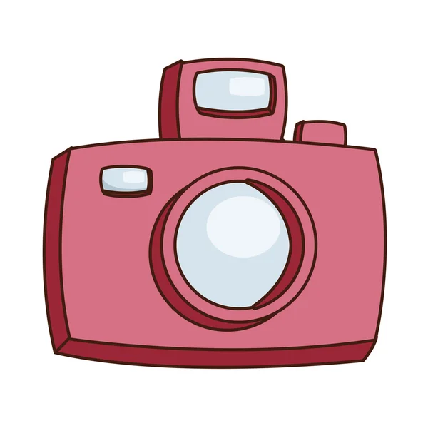 Ícone da câmera fotográfica dos desenhos animados — Vetor de Stock