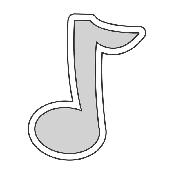 Cartoon music note icon — Stock Vector