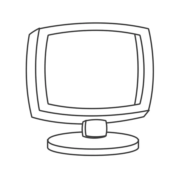 Icono de computadora de dibujos animados — Vector de stock