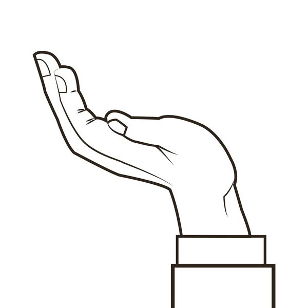 Menselijk handpictogram — Stockvector