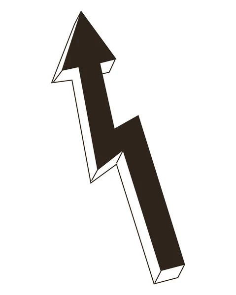 Flèche pointant vers le haut icône — Image vectorielle