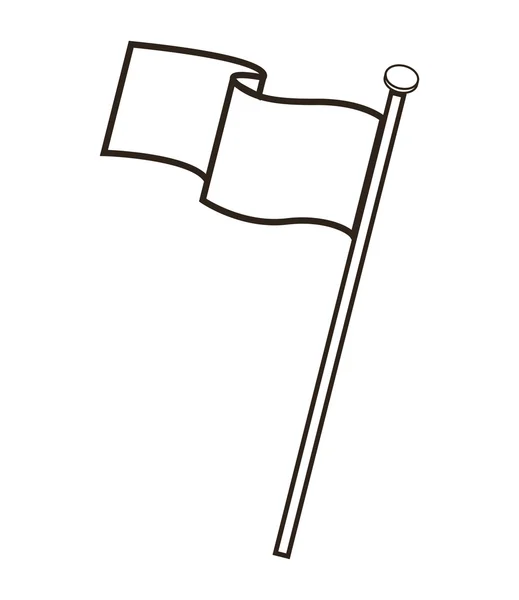 Icono de bandera en blanco — Archivo Imágenes Vectoriales