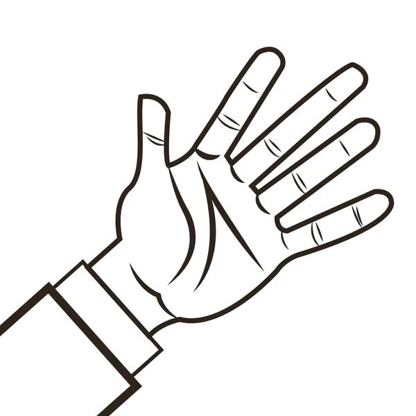 Ícone de mão humana — Vetor de Stock