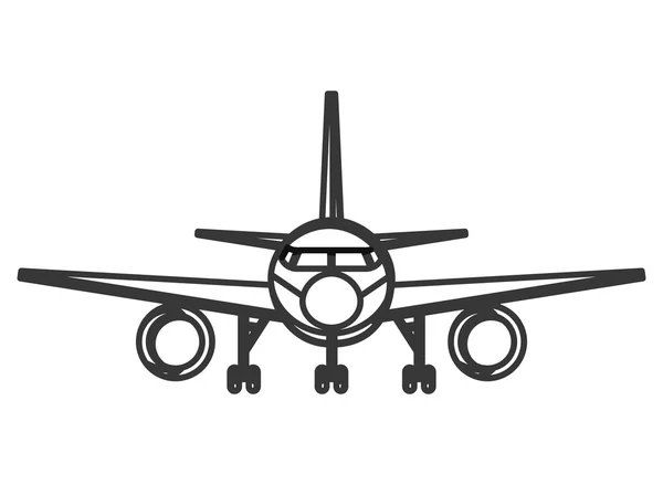 Single airplane icon — Stock Vector