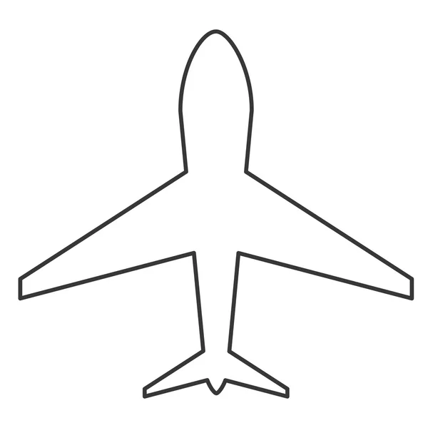 Icono de avión único — Vector de stock