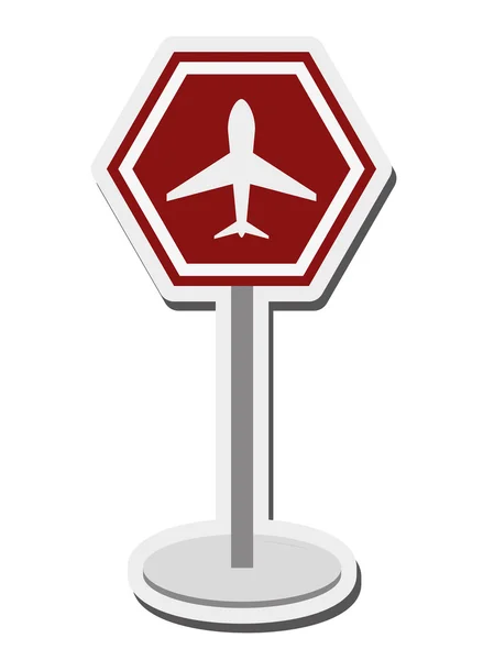 Luchthaven teken pictogram — Stockvector