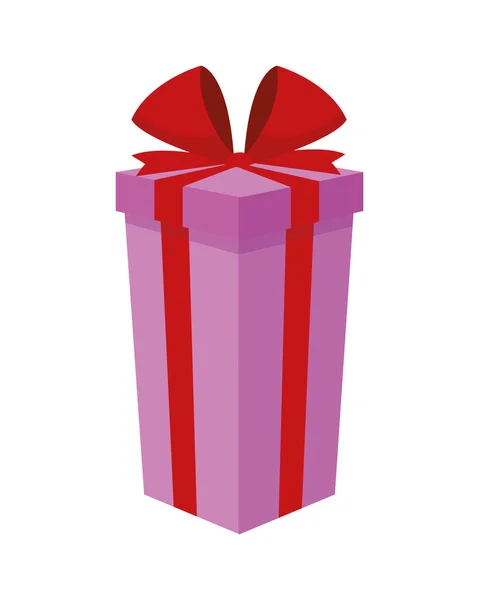 Geschenkbox mit Bogen-Symbol — Stockvektor