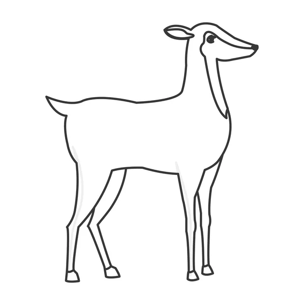 Ícone de rena única — Vetor de Stock