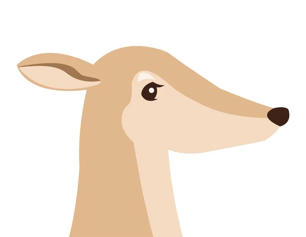 Icône de renne unique — Image vectorielle