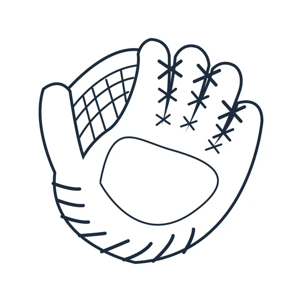 Ikon sarung tangan baseball - Stok Vektor