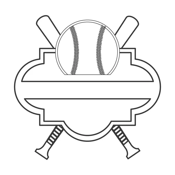 Baseball emblem ikonen — Stock vektor