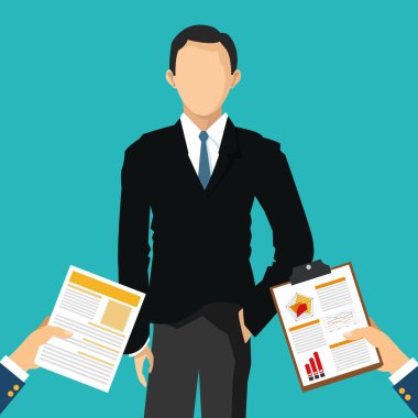 işadamı insan kaynakları iş simgesi. Vektör grafiği