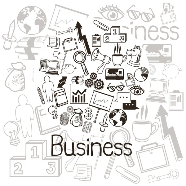 Bedrijf en icon set. Business. Vectorafbeelding — Stockvector