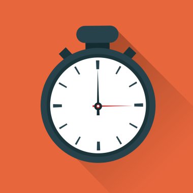 Kronometre simgesi. Zaman tasarımı. vektör grafiği