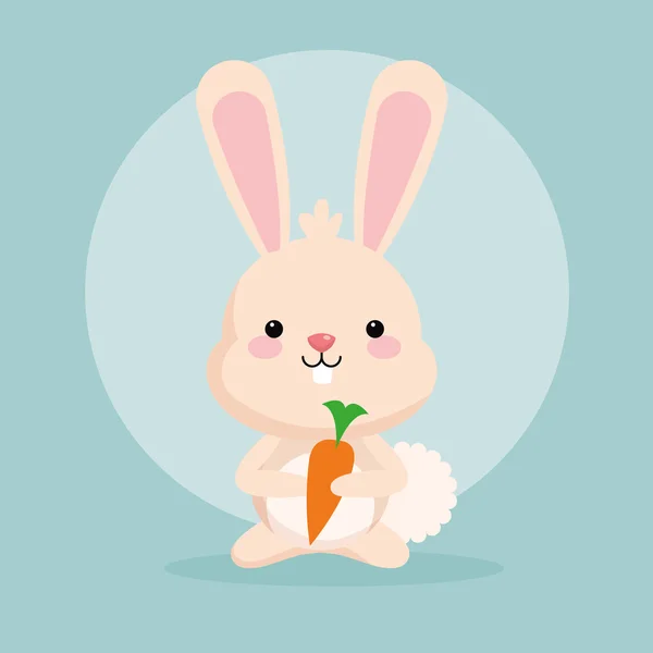 Rabbit cartoon icon. Woodland animal. Vector graphic — Stock Vector