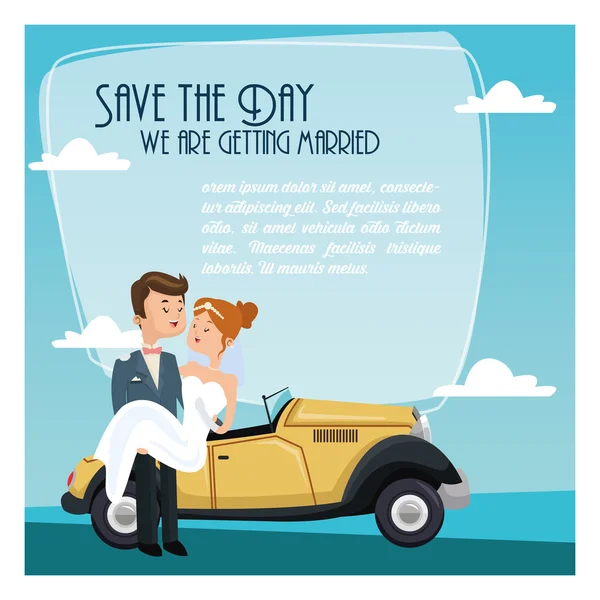 Save the date wedding icon. Vector graphic — Stock Vector