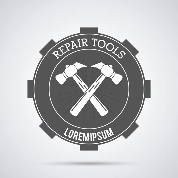 Hammer tool icon. Repair concept. Vector graphic — Stock Vector