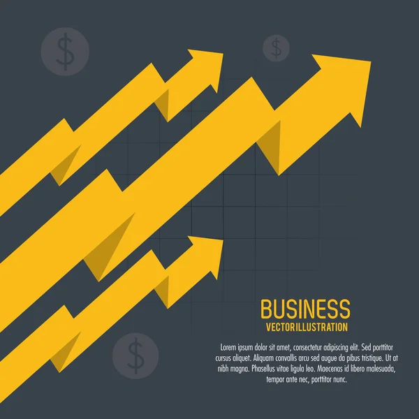 Pijl groei munten Business icoon. Vectorafbeelding — Stockvector