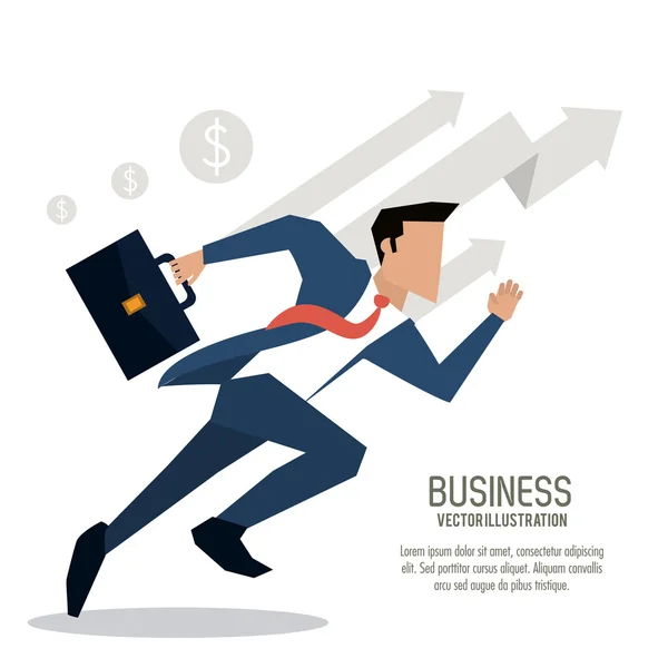 Zakenman man mannelijke koffer Business pictogram. Vectorafbeelding — Stockvector