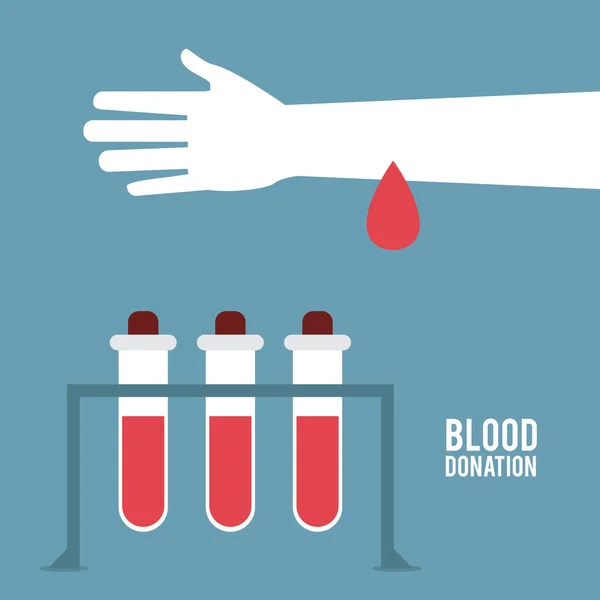 Tube arm hand blood donation icon. Vector graphic — Stockový vektor