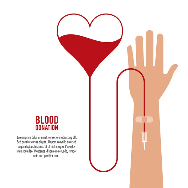 心臓腕の献血アイコン。ベクトルグラフィック — ストックベクタ