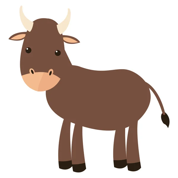 Stier cartoon pictogram — Stockvector