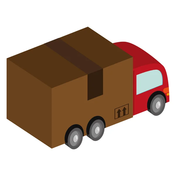 Icono de camión caja — Vector de stock