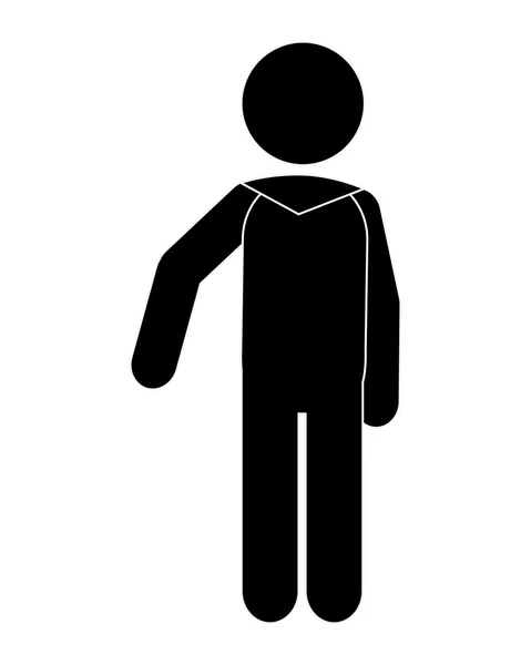 Homme pictogramme icône — Image vectorielle