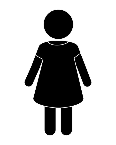 Anonieme vrouw pictogram — Stockvector