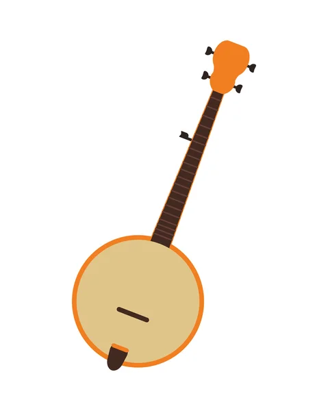 Значок одного банджо — стоковый вектор