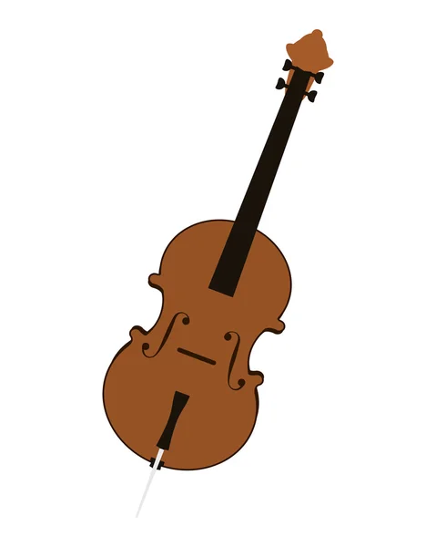 Icona del violino singolo — Vettoriale Stock