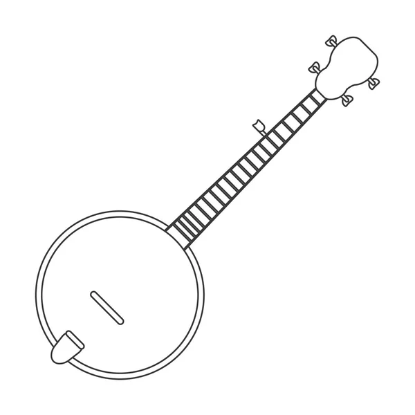 Tek banjo simgesi — Stok Vektör