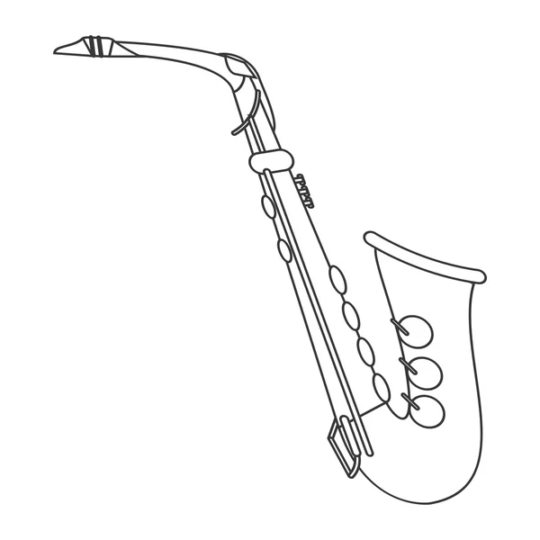 Ikona pojedynczy saksofon — Wektor stockowy