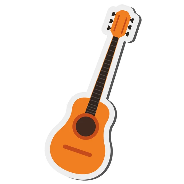 Icône guitare acoustique — Image vectorielle