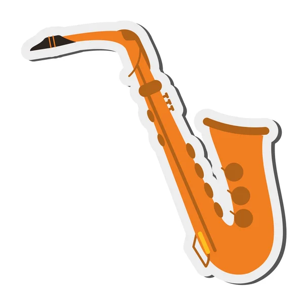 Icono de saxofón único — Vector de stock