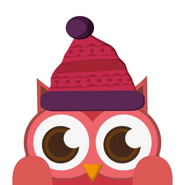 Owl cartoon icon — Stock Vector