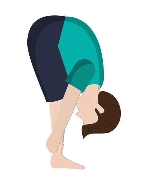 Homme dans yoga pose icône — Image vectorielle