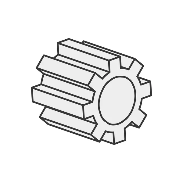 Ícone de engrenagem única —  Vetores de Stock