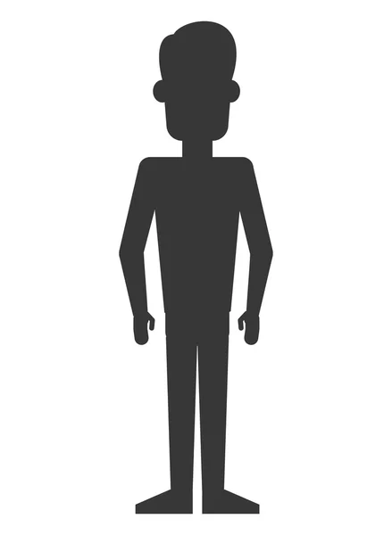 Icône homme sans visage — Image vectorielle