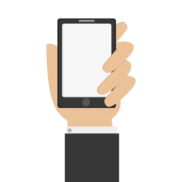 Ikona dłoni gospodarstwa nowoczesne cellphone — Wektor stockowy