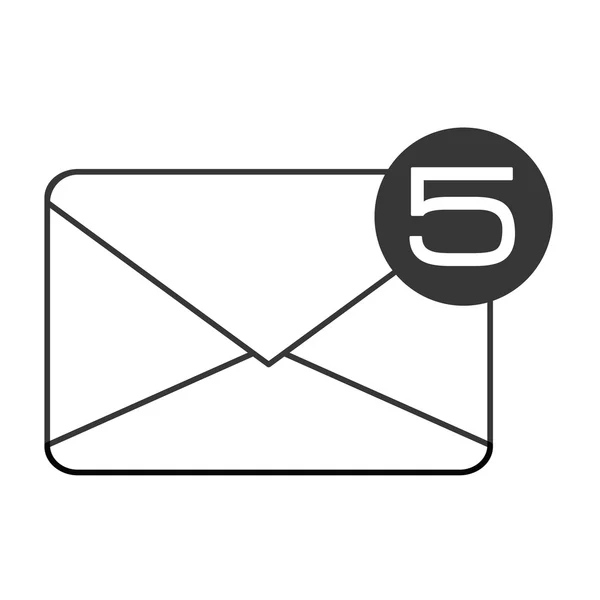 Gesloten envelop pictogram — Stockvector