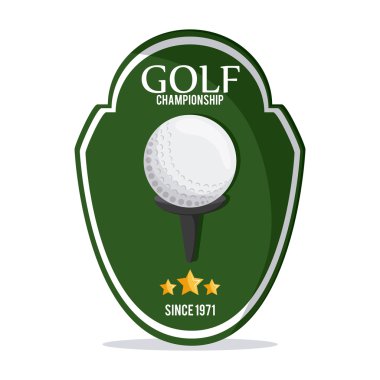 Top simgesi. Golf Spor tasarım. Vektör grafiği