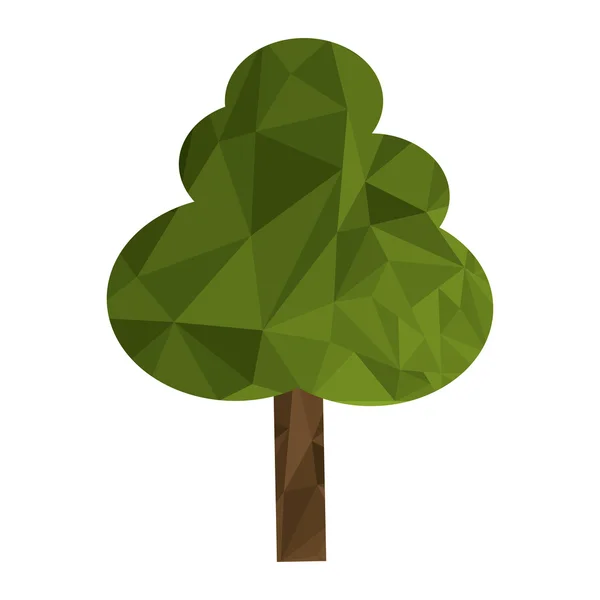 Polygone texture arbre icône — Image vectorielle