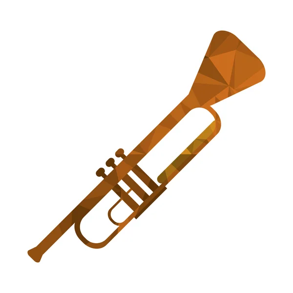 Ícone de trompete de textura poligonal — Vetor de Stock