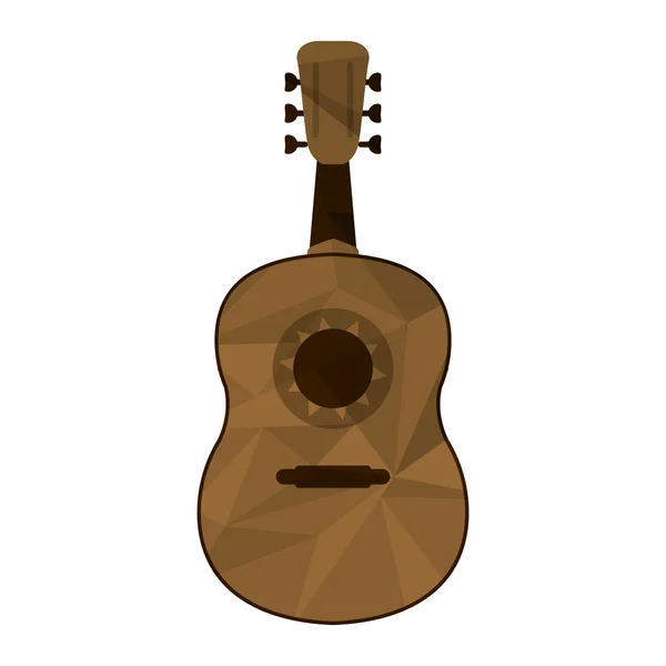 Polygon texture guitarron icon — Stock Vector