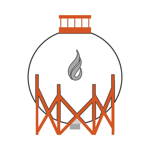 Gas or oil refinery icon — Stock Vector