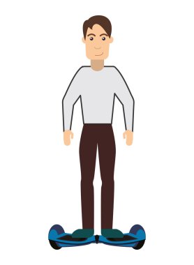 hoverboard simgesine tek kişi