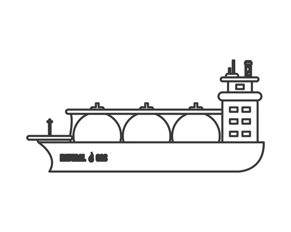 Ícone do navio a gás natural — Vetor de Stock