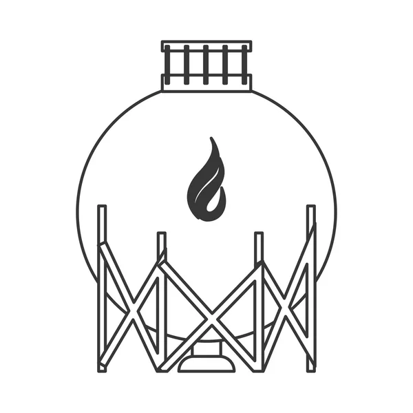 Gas or oil refinery icon — Stock Vector